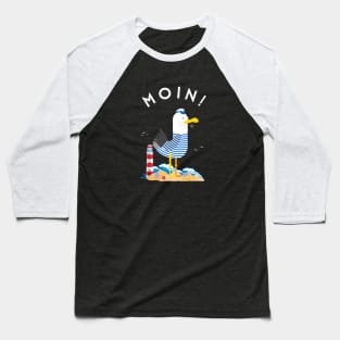 Moin Möwe Kapitän Norddeutschland Baseball T-Shirt